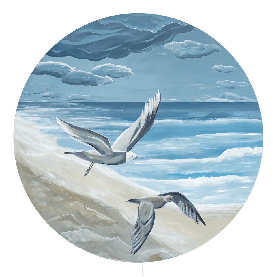 Strandtag - Acrylmalerei auf Holz
