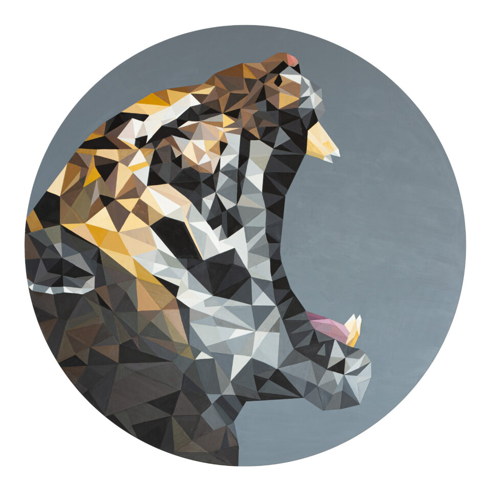 Tiger - Acrylgemälde auf Holzplatte